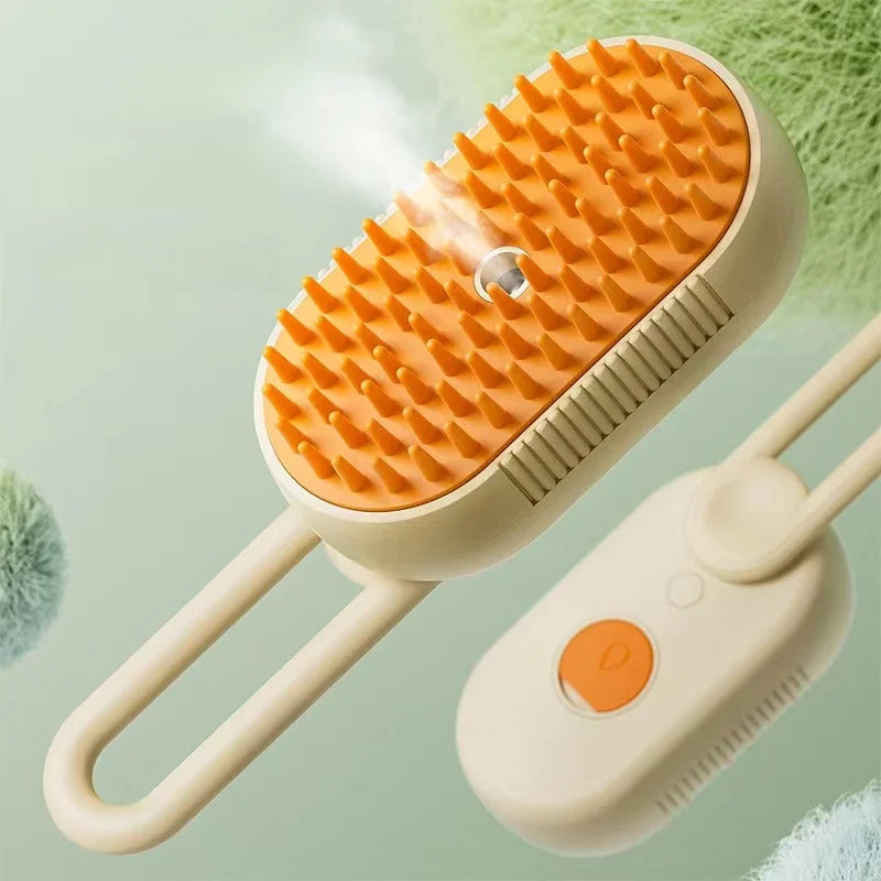 SteamBrush - Escova a vapor para cão e gato 3 em 1